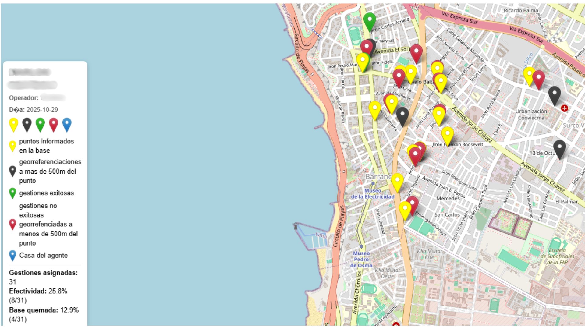 Field Services Monitoring Map